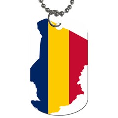 Chad Flag Map Geography Outline Dog Tag (two Sides) by Sapixe