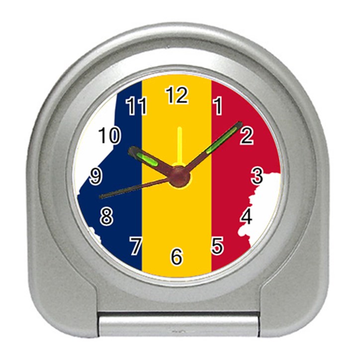 Chad Flag Map Geography Outline Travel Alarm Clock