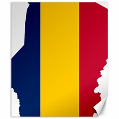 Chad Flag Map Geography Outline Canvas 8  X 10  by Sapixe