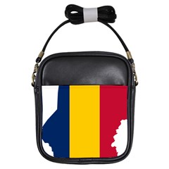 Chad Flag Map Geography Outline Girls Sling Bag by Sapixe