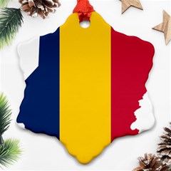 Chad Flag Map Geography Outline Snowflake Ornament (two Sides) by Sapixe