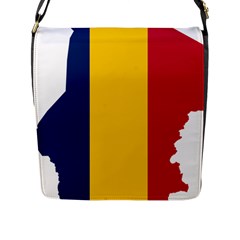 Chad Flag Map Geography Outline Flap Closure Messenger Bag (l) by Sapixe