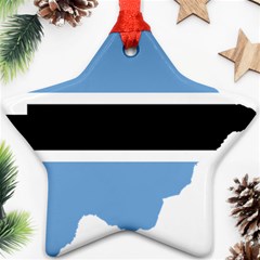 Botswana Flag Map Geography Ornament (star) by Sapixe