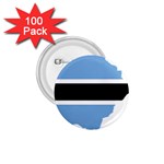 Botswana Flag Map Geography 1.75  Buttons (100 pack)  Front