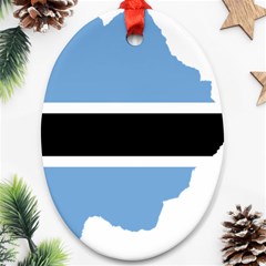 Botswana Flag Map Geography Oval Ornament (two Sides) by Sapixe