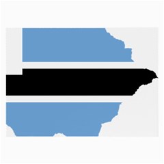 Botswana Flag Map Geography Large Glasses Cloth (2 Sides) by Sapixe