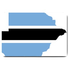 Botswana Flag Map Geography Large Doormat  by Sapixe