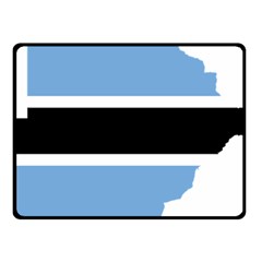 Botswana Flag Map Geography Fleece Blanket (small) by Sapixe