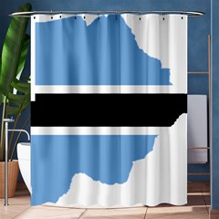 Botswana Flag Map Geography Shower Curtain 60  X 72  (medium)  by Sapixe