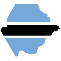 Botswana Flag Map Geography Wooden Puzzle Hexagon