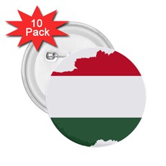 Hungary Country Europe Flag 2 25  Buttons (10 Pack)  by Sapixe