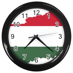 Hungary Country Europe Flag Wall Clock (black)