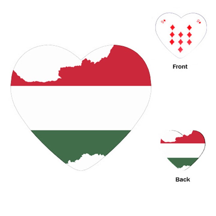 Hungary Country Europe Flag Playing Cards Single Design (Heart)