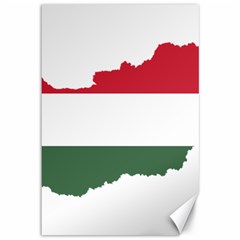 Hungary Country Europe Flag Canvas 12  X 18  by Sapixe