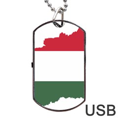 Hungary Country Europe Flag Dog Tag Usb Flash (two Sides) by Sapixe