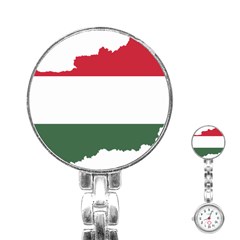 Hungary Country Europe Flag Stainless Steel Nurses Watch