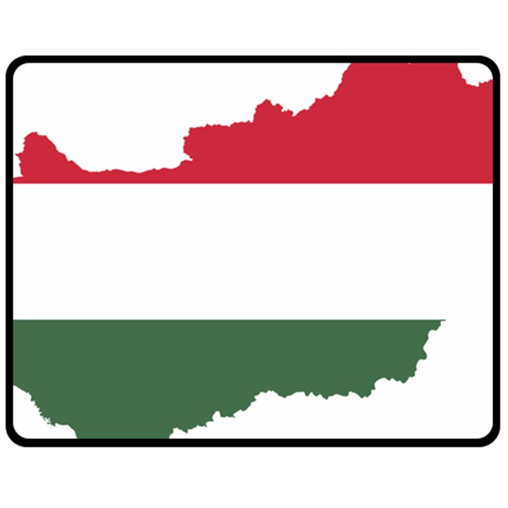 Hungary Country Europe Flag Double Sided Fleece Blanket (Medium) 