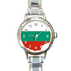 Bulgaria Country Europe Flag Round Italian Charm Watch by Sapixe