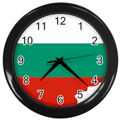 Bulgaria Country Europe Flag Wall Clock (black)