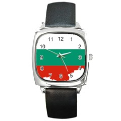 Bulgaria Country Europe Flag Square Metal Watch by Sapixe