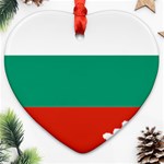 Bulgaria Country Europe Flag Heart Ornament (Two Sides) Front