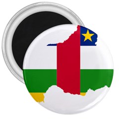 Central African Republic Flag Map 3  Magnets by Sapixe