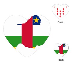 Central African Republic Flag Map Playing Cards Single Design (heart) by Sapixe