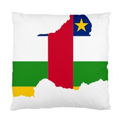 Central African Republic Flag Map Standard Cushion Case (one Side) by Sapixe