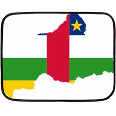 Central African Republic Flag Map Double Sided Fleece Blanket (mini)  by Sapixe