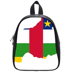 Central African Republic Flag Map School Bag (small) by Sapixe