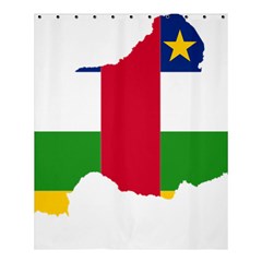 Central African Republic Flag Map Shower Curtain 60  X 72  (medium)  by Sapixe