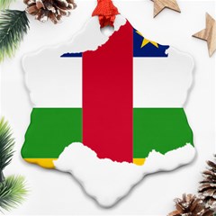 Central African Republic Flag Map Snowflake Ornament (two Sides) by Sapixe