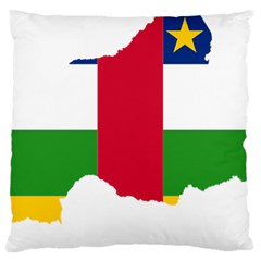 Central African Republic Flag Map Large Cushion Case (two Sides) by Sapixe