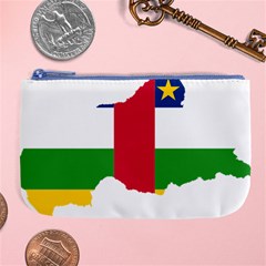 Central African Republic Flag Map Large Coin Purse by Sapixe