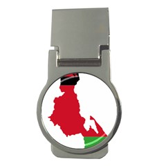 Malawi Flag Map Geography Outline Money Clips (round)  by Sapixe