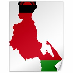 Malawi Flag Map Geography Outline Canvas 18  X 24  by Sapixe