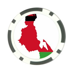 Malawi Flag Map Geography Outline Poker Chip Card Guard by Sapixe