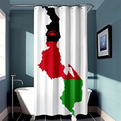 Malawi Flag Map Geography Outline Shower Curtain 36  X 72  (stall)  by Sapixe