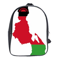 Malawi Flag Map Geography Outline School Bag (xl) by Sapixe