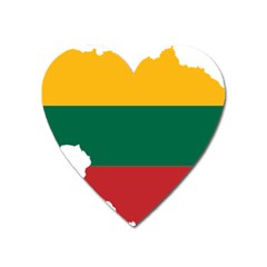 Lithuania Country Europe Flag Heart Magnet by Sapixe