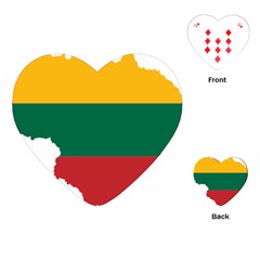 Lithuania Country Europe Flag Playing Cards Single Design (heart) by Sapixe