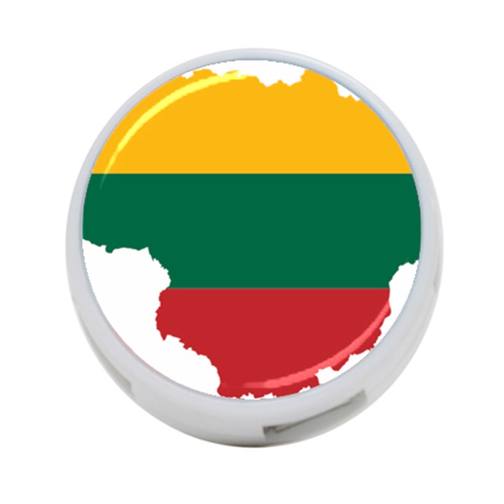 Lithuania Country Europe Flag 4-Port USB Hub (Two Sides)