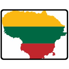 Lithuania Country Europe Flag Fleece Blanket (large)  by Sapixe