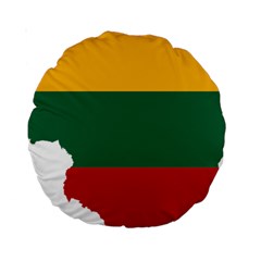 Lithuania Country Europe Flag Standard 15  Premium Round Cushions by Sapixe