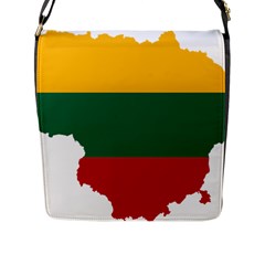 Lithuania Country Europe Flag Flap Closure Messenger Bag (l) by Sapixe