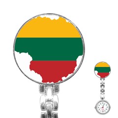 Lithuania Country Europe Flag Stainless Steel Nurses Watch by Sapixe