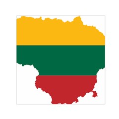 Lithuania Country Europe Flag Small Satin Scarf (square) by Sapixe