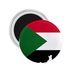 Sudan Flag Map Geography Outline 2 25  Magnets by Sapixe