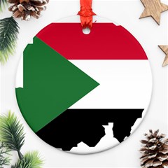 Sudan Flag Map Geography Outline Ornament (round) by Sapixe