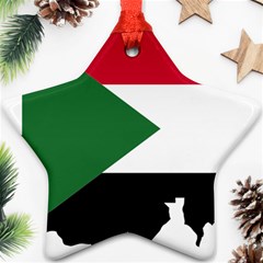 Sudan Flag Map Geography Outline Ornament (star) by Sapixe